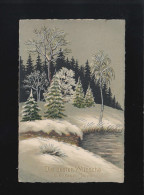 Die Besten Wünsche Zum Neuen Jahr, Schneelandschaft Am See, Ellwangen 31.12.1930 - Hold To Light