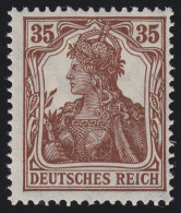 103b Germania 35 Pf Seltenere Farbe ** Geprüft - Unused Stamps