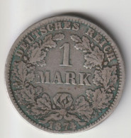 DEUTSCHES REICH 1874 A: 1 Mark, Silver, KM 7 - 1 Mark