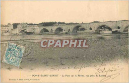 CPA Pont Saint Esprit Le Pont Sur Le Rhone Vue Prise Du Levant  - Pont-Saint-Esprit