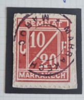 TIMBRE MAROC POSTE LOCALE SUR FRAGMENT 1906 N°01 DEMNAT MARRAKECH - Locals & Carriers
