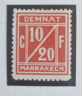 TIMBRE MAROC POSTE LOCALE SUR FRAGMENT 1906 N°01A DEMNAT MARRAKECH - Locals & Carriers