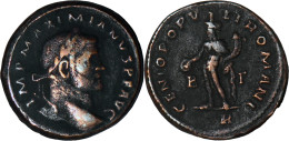 ROME - Follis - MAXIMIEN HERCULE - Genio Popvli Romani - Trèves (T Bouché R) - RIC.170b - 19-044 - La Tétrarchie (284 à 307)