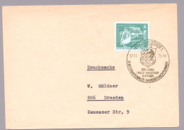 Deutschland Germany DDR Halle 1975 Chess Cancel S/lettre On Cover - Scacchi