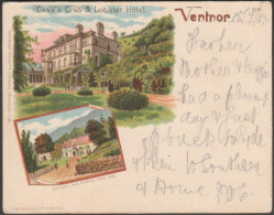 Court Card - Cass's Crab & Lobster Hotel, Ventnor, 1903 - Knight's Library Postcard - Ventnor