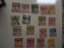 MALAYA SINGAPORE  USED  STAMPS  SET 17 KINGS   WITH POSTMARK - Other & Unclassified