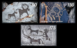 Kyrgyzstan (KEP) 2021 Mih. 172/74 Saimaluu Tash Petroglyphs MNH ** - Kirgisistan