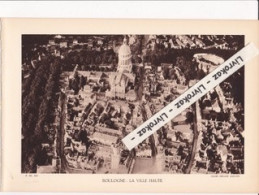 Boulogne-sur-mer (Pas-de-Calais) Vue Aérienne De La Ville Haute, Photo Sépia Extraite D'un Livre Paru En 1933 - Ohne Zuordnung
