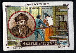 Nestlé (1920's) - V - Inventeurs, Inventors - 1 - Gutenberg - Nestlé