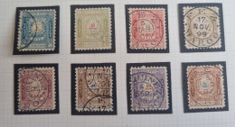 8 TIMBRES TAXE MAROC POSTE LOCALE 1898 (CACHET) FEZ MEKNES - Lokale Post