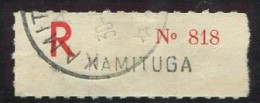 Congo Kamituga Etiquette De Recommandé Type 2Ad/R/M (petite Griffe Majuscule) Dent. 6 3/4 - Covers & Documents