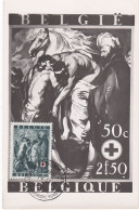 Carte Maximum Belgique 648Tableau Painting Van Dyck Croix Rouge Le Bon Samaritain 1944 - 1934-1951