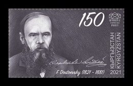 Kyrgyzstan (KEP) 2021 Mih. 185 Writer Fyodor Dostoevsky MNH ** - Kirgisistan