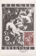Carte Maximum Belgique 652 Tableau Painting Van Dyck Croix Rouge Saint Sébastien Secouru Par Les Anges 1944 - 1934-1951