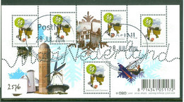 NEDERLAND * 2008 * MOOI NEDERLAND * NVPH  2576 * BLOK * BLOC * BLOCK * POSTFRIS GESTEMPELD * ZOETERMEER - Used Stamps