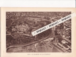 Lille (Nord) Quartier De La Citadelle, Photo Sépia Extraite D'un Livre Paru En 1933, Vauban, Deûle - Ohne Zuordnung
