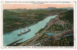 AMERIQUE CENTRALE CANAL DE PANAMA  BATEAU VAPEUR  ECRITE AFFRANCHIE CIRCULEE - Panama