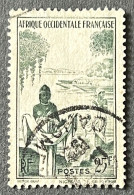 FRAWA0042U - Local Motives - Azwa Women At Niger River - Niger - 25 F Used Stamp - AOF - 1947 - Usados