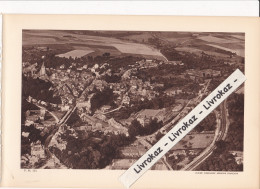 Vue Aérienne De Vervins, Aisne, Thiérache, Photo Sépia Extraite D'un Livre Paru En 1933, Usine De Tissage De Jute - Ohne Zuordnung