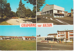 CRAPONNE-SUR-ARZON (43) Le Jardin Public - La Grenette - La Maison Du Retraité - La Poste  CPSM  GF - Craponne Sur Arzon