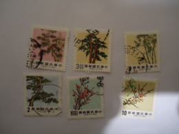 TAIWAN   USED   STAMPS LOT  6 PLANTS TREE - Andere & Zonder Classificatie