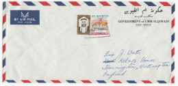 1967 Umm Al Qiwain Air Mail ORYX STATE SERVICE Stamps Cover To GB - Umm Al-Qiwain