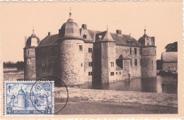 Carte Maximum Belgique 874 Chateau De Veves 1952 - 1951-1960