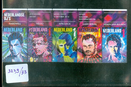 NEDERLAND * 2014 * NVPH 3229 - 3233 * In Blok Van 5 *  POSTFRIS GESTEMPELD *  DJ's - Gebraucht