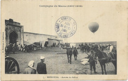 MAROC   CAMPAGNE DU MAROC. MEDIOUNA  ARRIVEE DU BALLON - Agadir