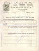 NORD - LILLE - ENTÊTE LITHOGRAPHIE DE A COUDRE - LINGERIE ET TABLIERS - EDMOND DEBERT & CIE - 1962 - Vestiario & Tessile