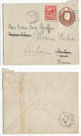 UK Britain Square Cutted Imprint KG5 D1.5 Used On CV London 18jul1928 To France With Regular D.1 - Lettres & Documents