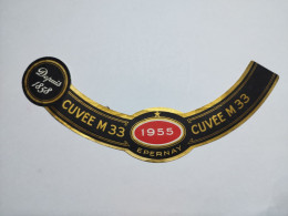 1955 ETIQUETTE CHAMPAGNE EPERNAY CUVEE M 33 - Champan