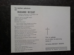 Marianne Becquet ° Antwerpen 1957 + 1971 (Fam: Boodts) - Décès