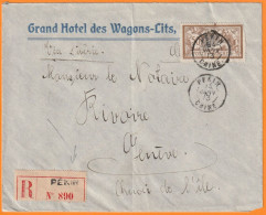 1913 - Enveloppe De Pékin, Bureau Français à L' Etranger BFE - Chine - Vers Genève, Suisse - VIA SIBERIE - Briefe U. Dokumente