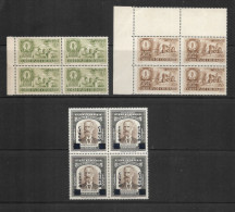 (LOT381) Colombia Block Of 4 Stamps. Caja Credito Agrario. 1957-1958. VG MNH - Colombia