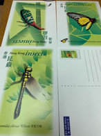 Hong Kong Official Post Office Issued Card Butterfly Insects Dragonfly 2000 Year Issued - Briefe U. Dokumente