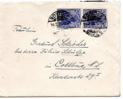 77002 - Deutsches Reich - 1920 - 2@20Pfg Germania A Bf ROSTOCK -> Cottbus - Storia Postale