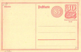 Germany:Postal Stationery 40 Pfennig And Overprint 85, 1920 - Cartoline