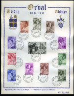België 556/67 Met 564-V2 HBL - Monnikenreeks - Vierde ORVAL -  Herdenkingsblad/Feuillet Souvenir - "Draad Op Mouw" - Souvenir Cards - Joint Issues [HK]