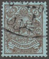 Persia, Middle East, Stamp, Scott#433, Used, Hinged, 10ch, Blue Paper, - Irán