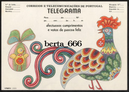 CTT Servico Telegrafico PAX 1 Telegrama De Páscoa Feliz * Portugal Easter Greetings Telegram - Lettres & Documents