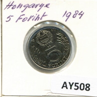 5 FORINT 1984 HUNGRÍA HUNGARY Moneda #AY508.E.A - Ungheria
