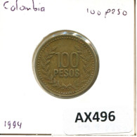 100 PESOS 1994 COLOMBIA Moneda #AX496.E.A - Kolumbien
