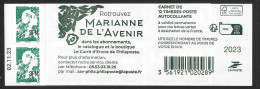 Marianne De L'Avenir Balez Carnet De Guichet Daté 02.11.23 SPM - Markenheftchen