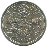 SIXPENCE 1963 UK GROßBRITANNIEN GREAT BRITAIN Münze #AG967.1.D.A - H. 6 Pence