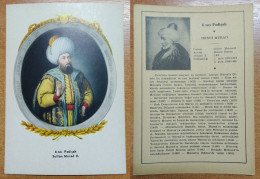 AC - MURAD II 6th OTTOMAN PADISHAH EMPEROR 1402 - 1451 POST CARD CARTE POSTALE - Türkei