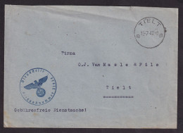 DDFF 863 --  Collection THIELT - Enveloppe "Dienstsache" En Franchise TIELT 19-7-1940 . Cachet Aigle FPnummer 31424 - Guerre 40-45 (Lettres & Documents)