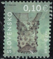 Slovaquie 2021 Oblitéré Used Gobelet En Verre Du 13ème Siècle Bratislava Y&T SK 814 SU - Used Stamps