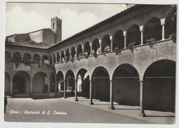 Cartolina Viaggiata Affrancata Francobollo Rimosso Siena Santuario Di S. Caterina - Siena