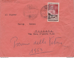 1953 TRIESTE A - N. 177 Isolato Su Lettera Viaggiata Nei Primi Giorni D'uso - Altri & Non Classificati